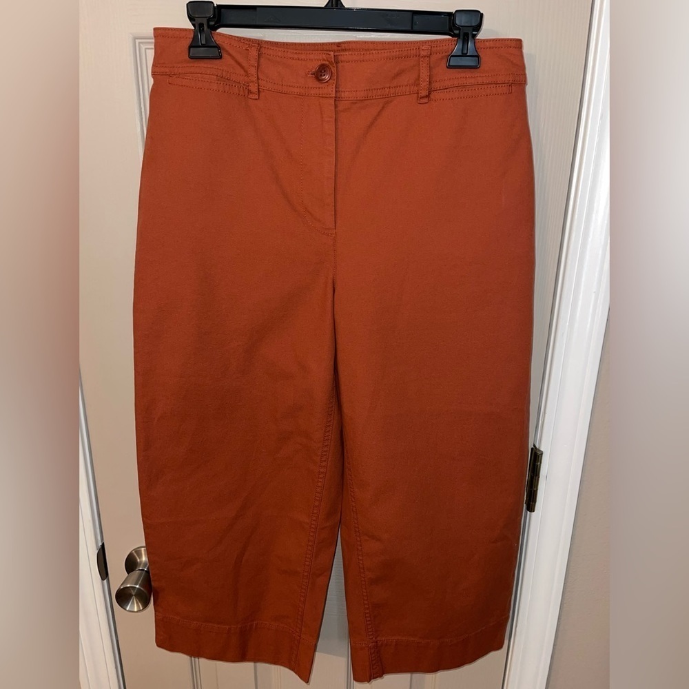 Talbots Wide Leg Crop Chino